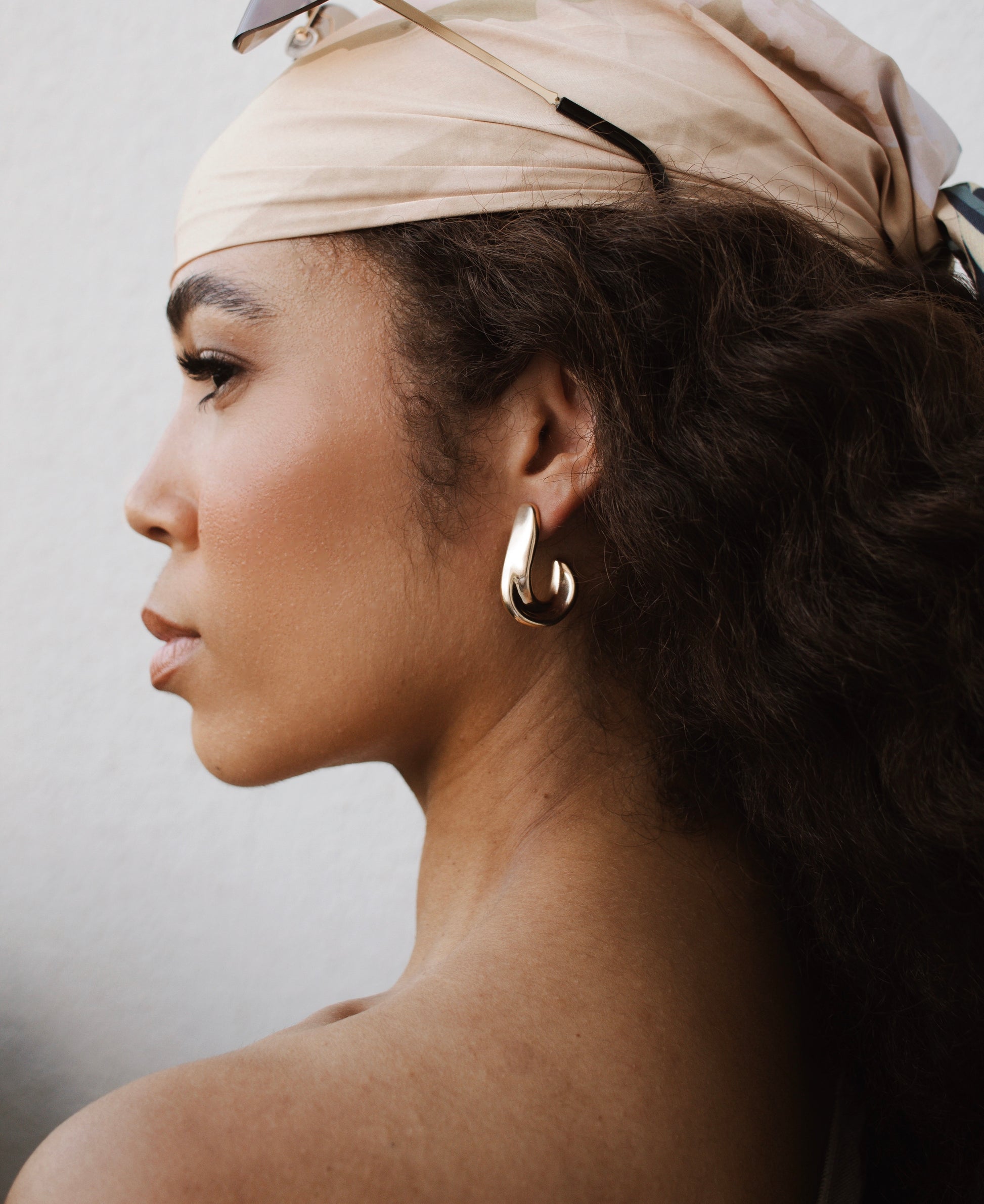 Velani Jewelry Organic Fish Hook Stud Earrings