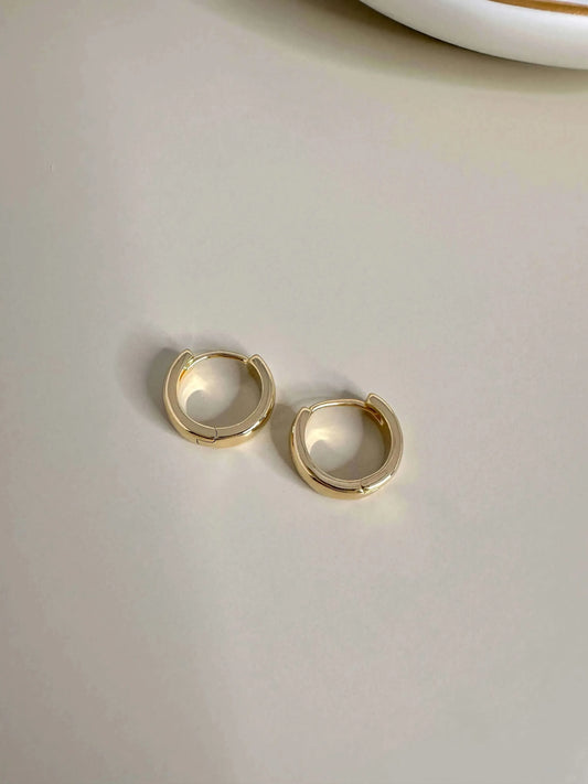 Velani Jewelry Plain Huggie Earrings