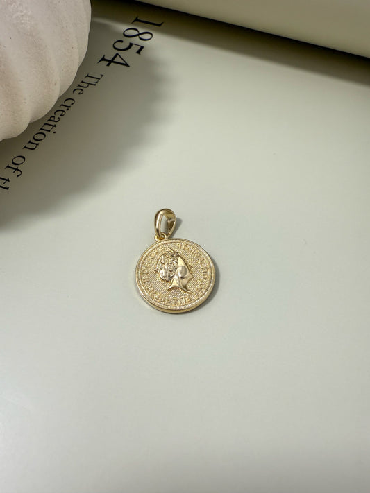 Velani Jewelry Queen Elizabeth Coin Pendant