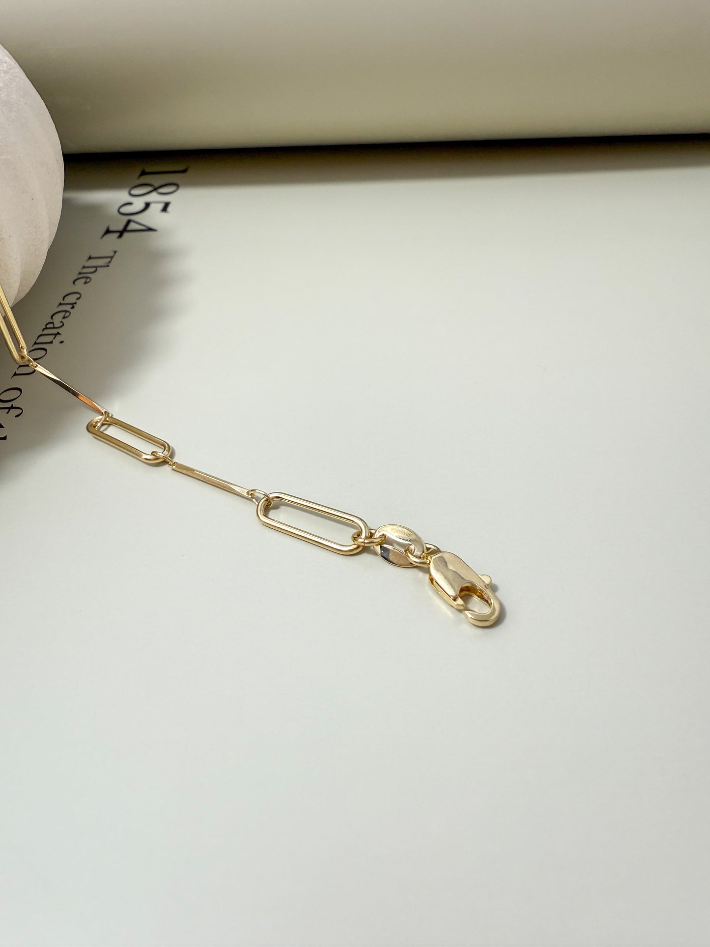 Velani Jewelry Serene Paperclip Link Bracelet