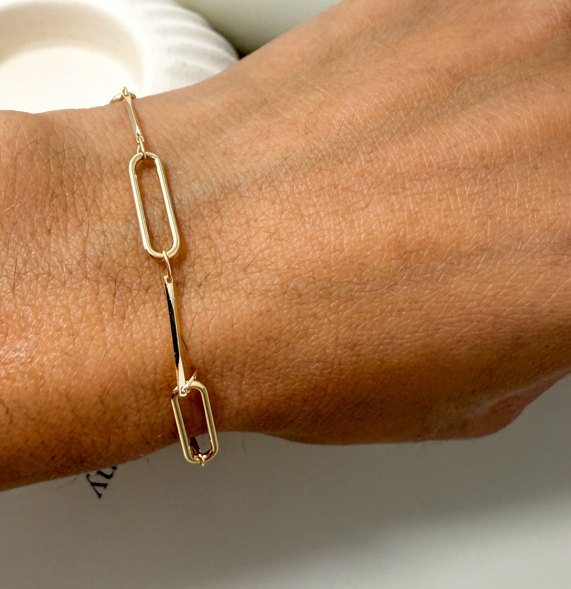 Velani Jewelry Serene Paperclip Link Bracelet