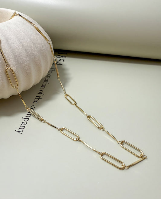 Velani Jewelry Serene Paperclip Link Necklace