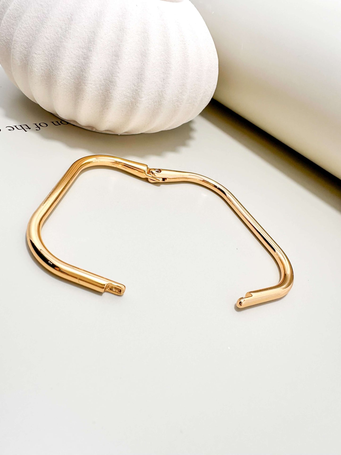 Velani Jewelry Square Bangle Bracelet in 18K gold plating, hypoallergenic and tarnish resistant for everyday wear.