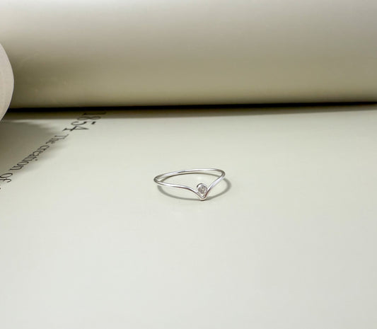 Velani Jewelry Sterling Silver Ring with CZ