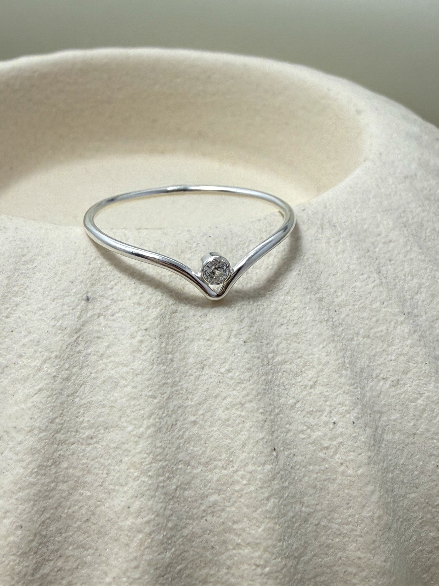 Velani Jewelry Sterling Silver Ring with CZ