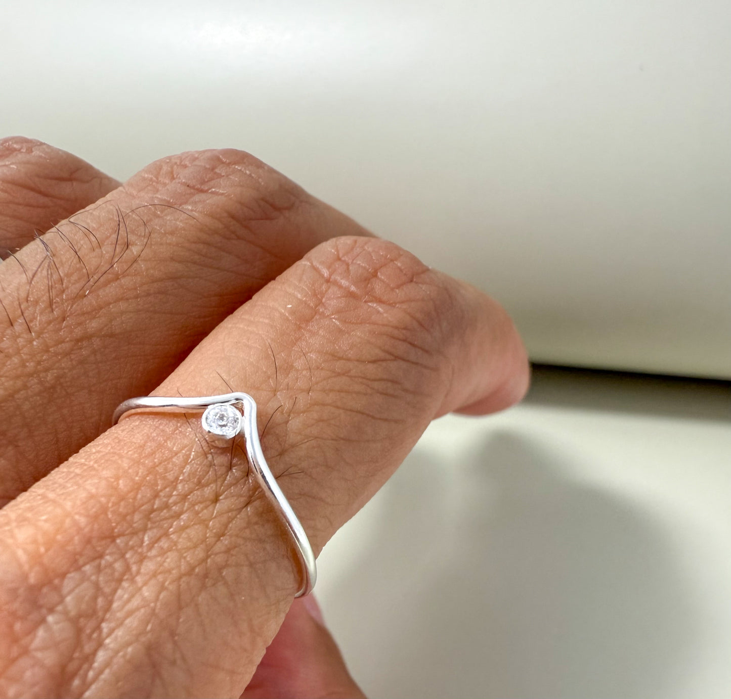 Velani Jewelry Sterling Silver Ring with CZ