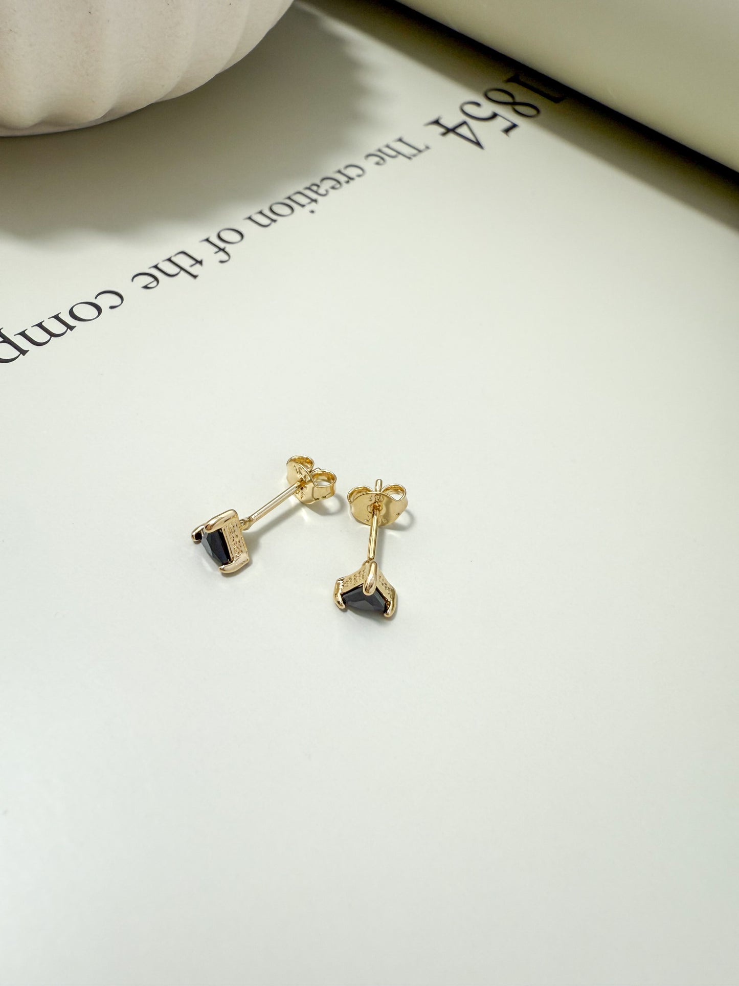 Velani Jewelry Trillion CZ Stud Earrings