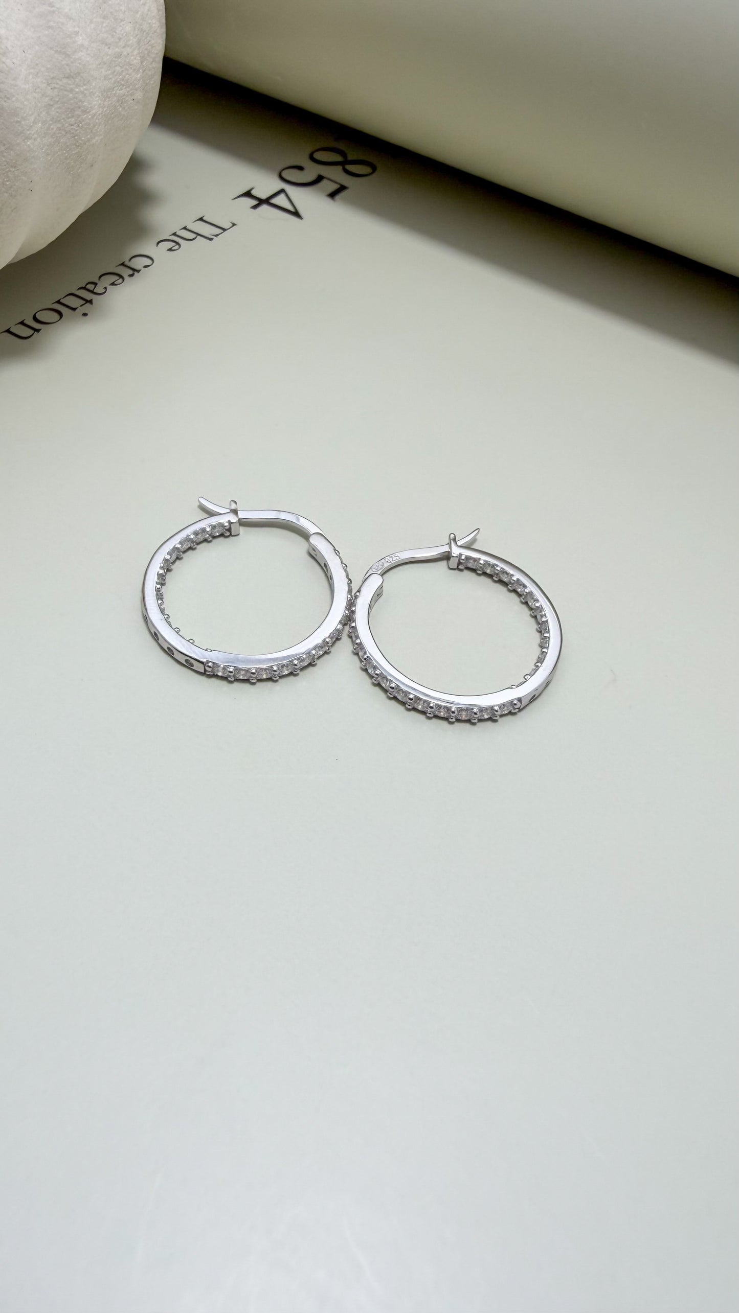 Velani Jewelry Moissanite Hoops - Sterling Silver