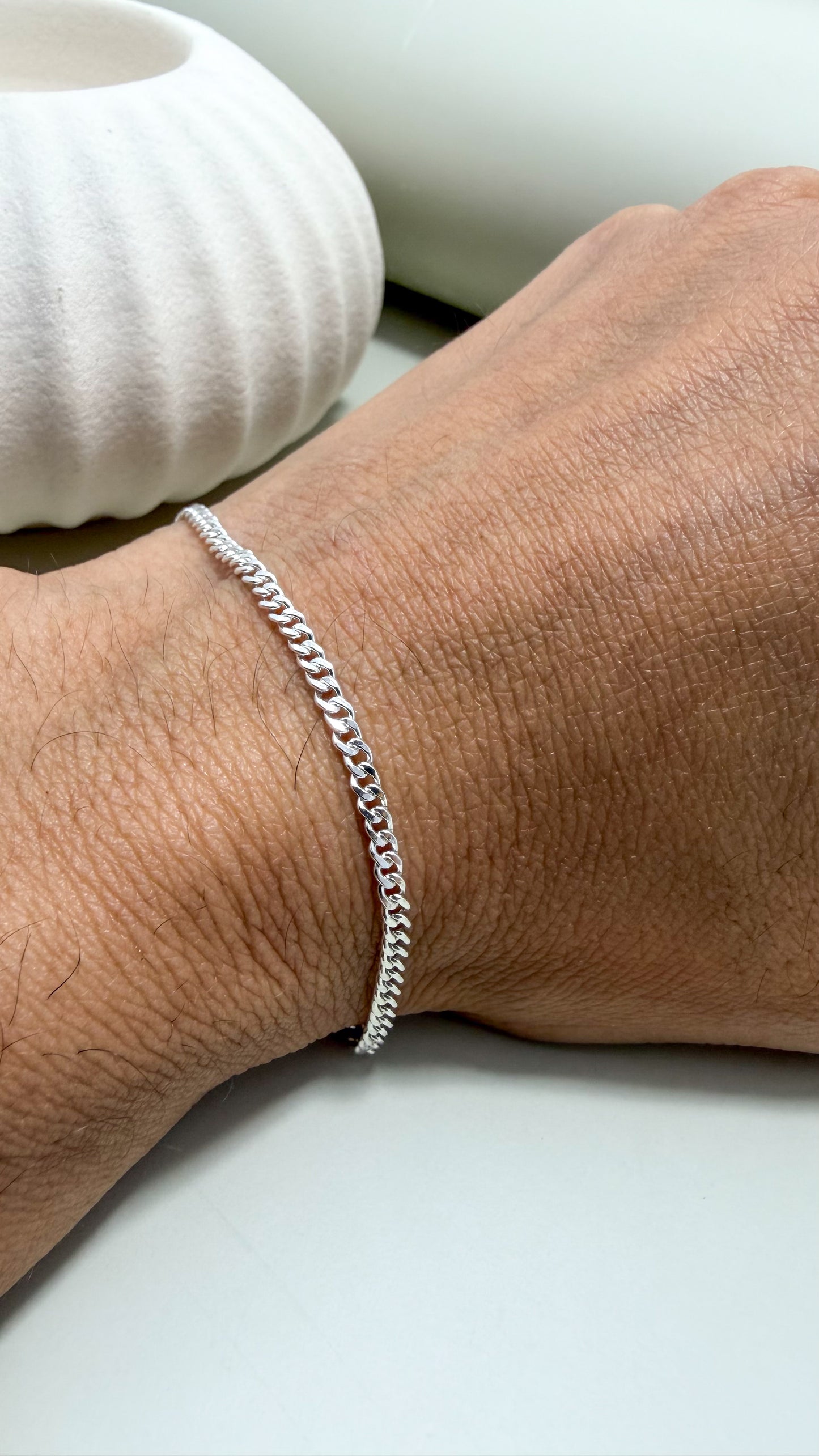 Velani Jewelry Dainty Cuban Bracelet – Sterling Silver