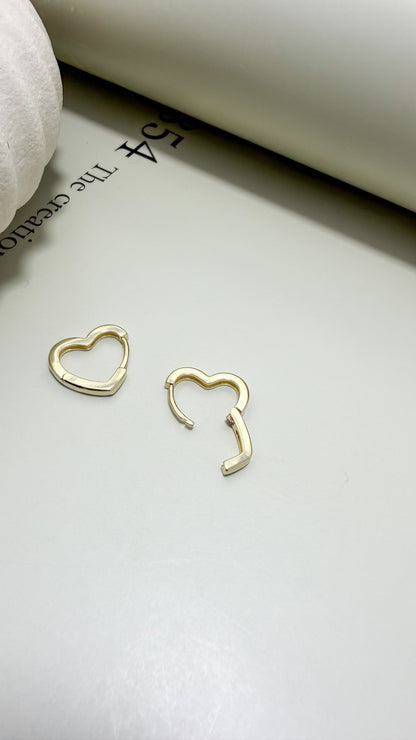 Velani Jewelry Guinaiya Heart Hoop Earrings