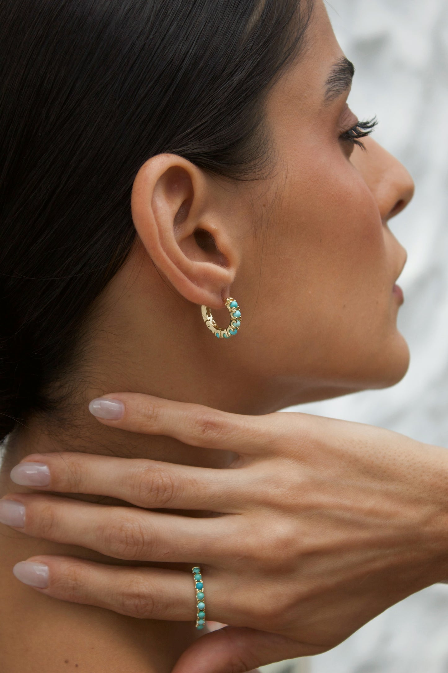 Velani Jewelry Tåsi Turquoise Hoops