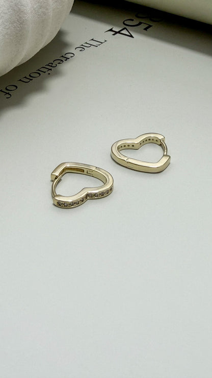 Velani Jewelry Guinaiya Heart Hoop Earrings