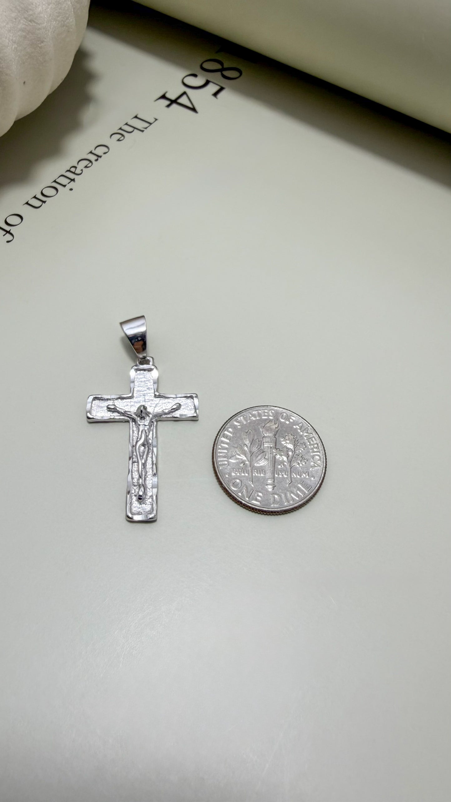 Sterling Silver Diamond Cut Crucifix Pendant – Velani Jewelry