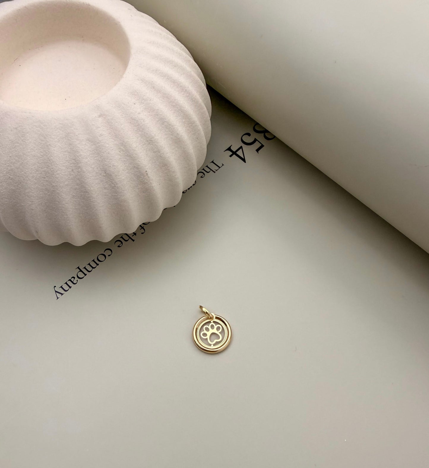 Velani Jewelry Paw Print Medallion Pendant