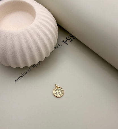 Velani Jewelry Paw Print Medallion Pendant