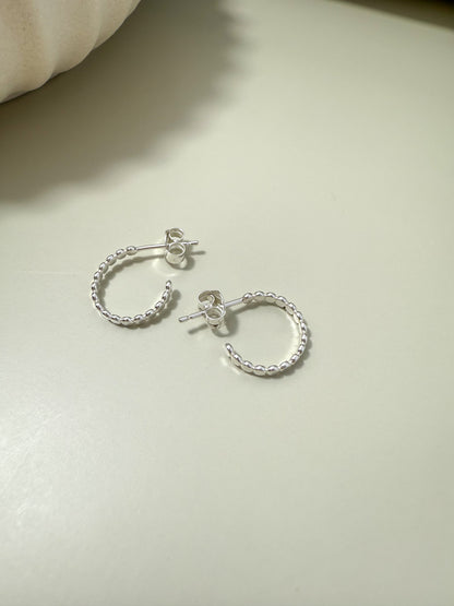 Velani Jewelry Flat Ball C Hoop
