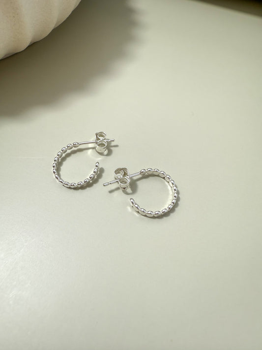 Velani Jewelry Flat Ball C Hoop