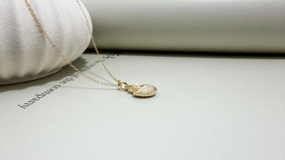 Velani Jewelry Mini Shell Pearl Necklace