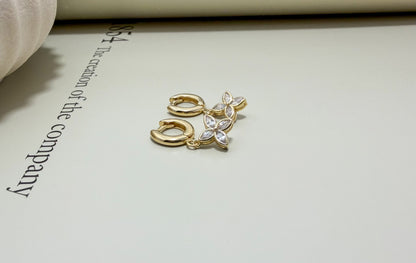 Marquise Blossom Huggies - Velani Jewelry