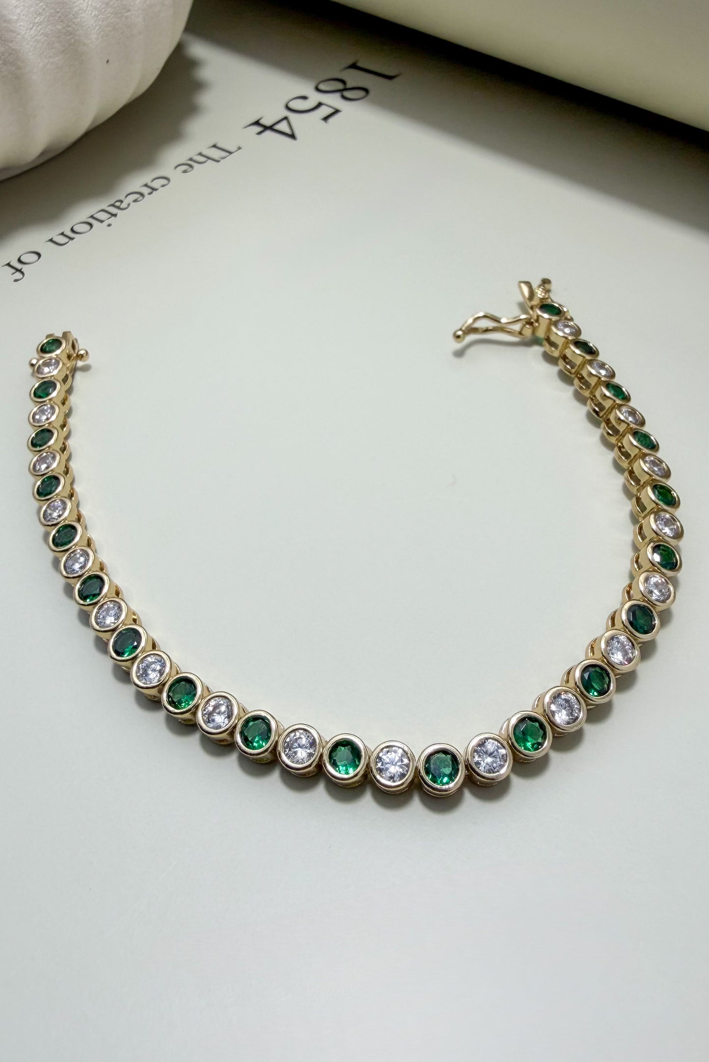 Round Bezel CZ Tennis Bracelet - Velani Jewelry
