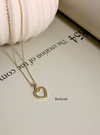 Amore Pavé Heart Necklace - Velani Jewelry