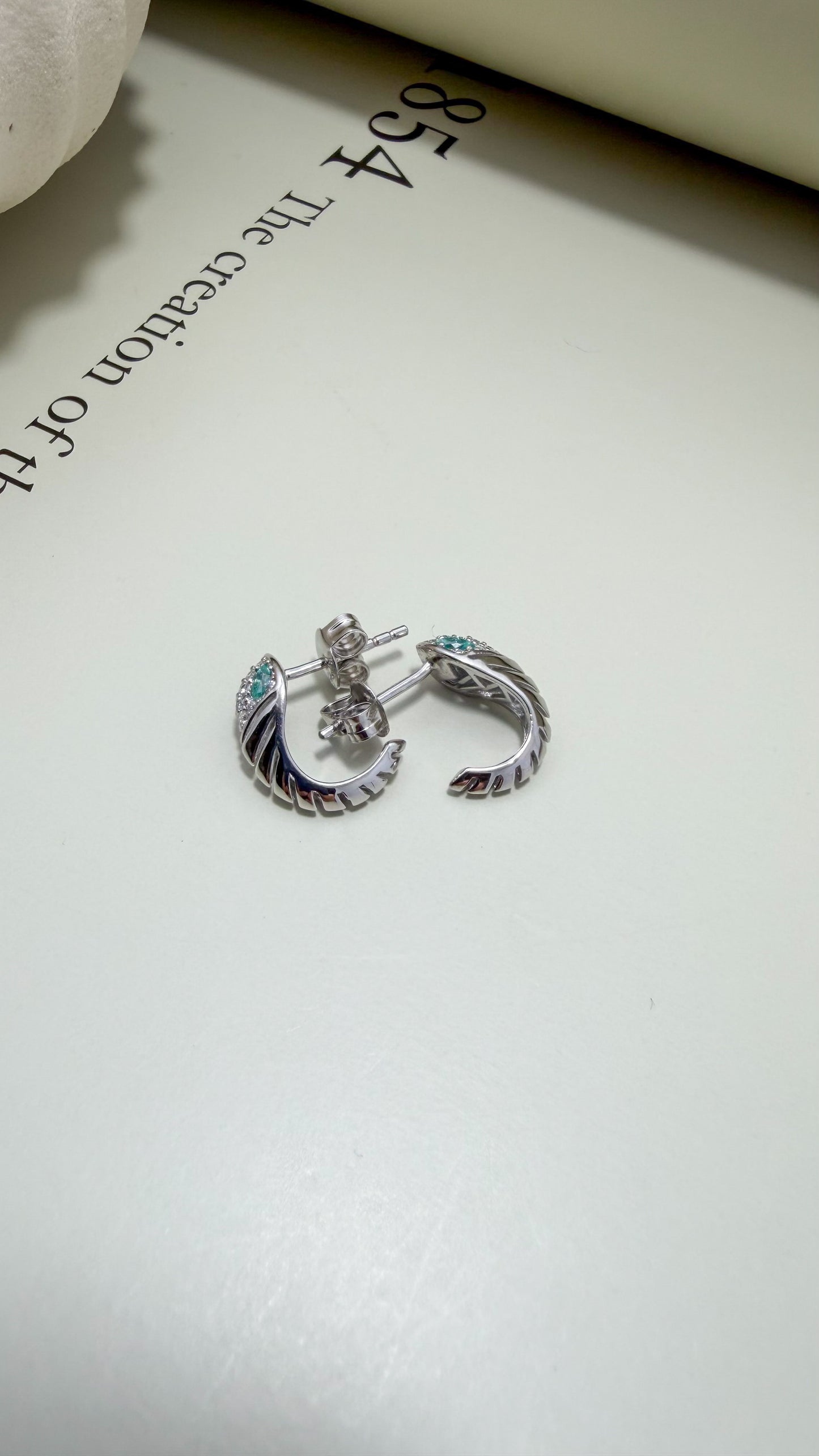 Verde Chevron Moissanite Wraps Sterling Silver - Velani Jewelry