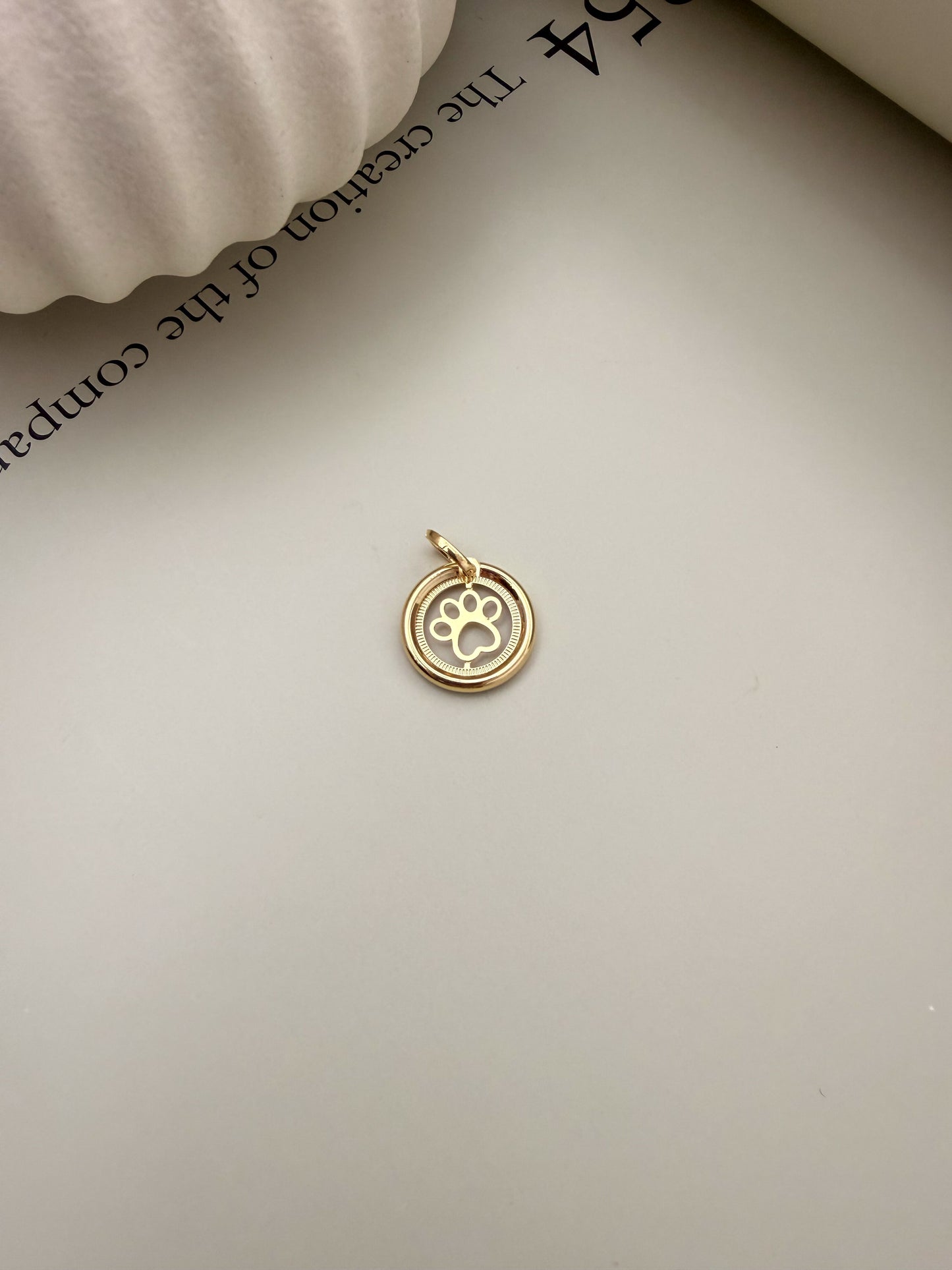 Velani Jewelry Paw Print Medallion Pendant