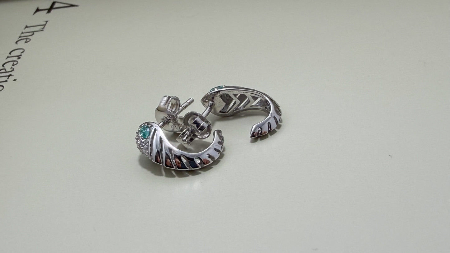 Verde Chevron Moissanite Wraps Sterling Silver - Velani Jewelry