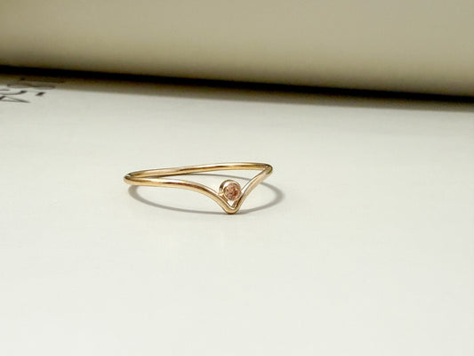 Velani Jewelry Gold Filled Ring With CZ