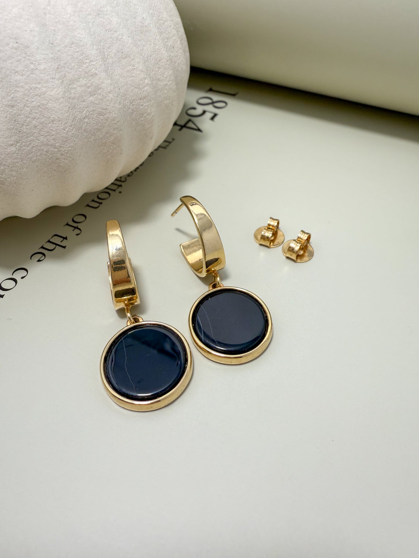 Velani Jewelry Semiprecious Stone Round Earrings