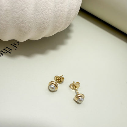 Velani Jewelry Dainty Pearl Stud Earrings