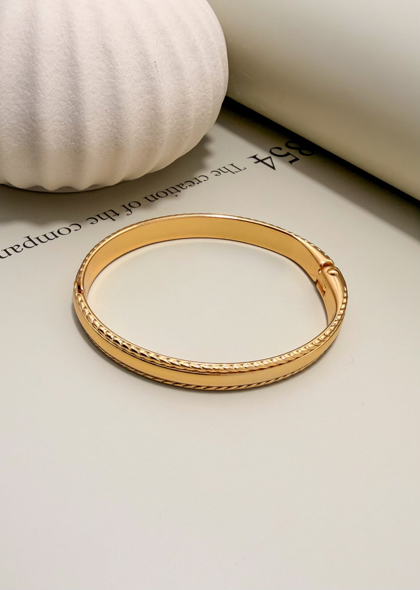 Velani Jewelry Aurelia Polished Rope Bangle Bracelet