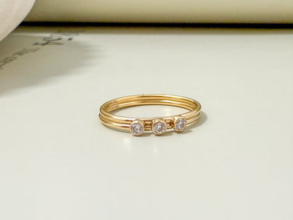 Velani Jewelry Trio of CZ Stacking Ring