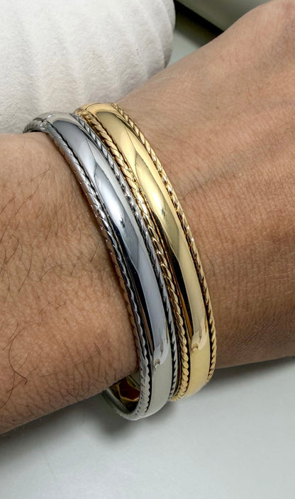 Velani Jewelry Aurelia Polished Rope Bangle Bracelet