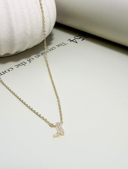 Velani Jewelry Mini Pavé Boot Necklace
