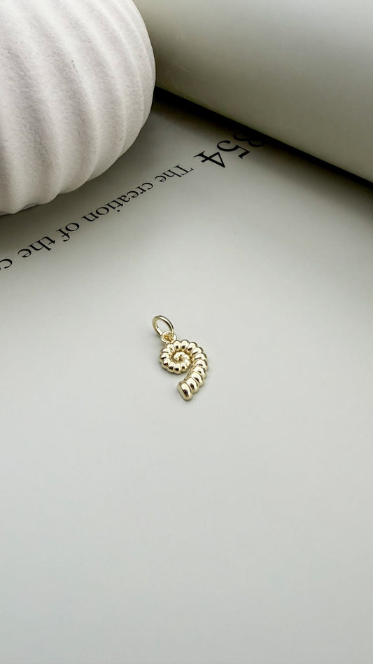 Velani Jewelry Dainty Golden Ammonite Pendant