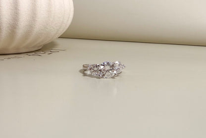 Moissanite Trio Ring - Velani Jewelry