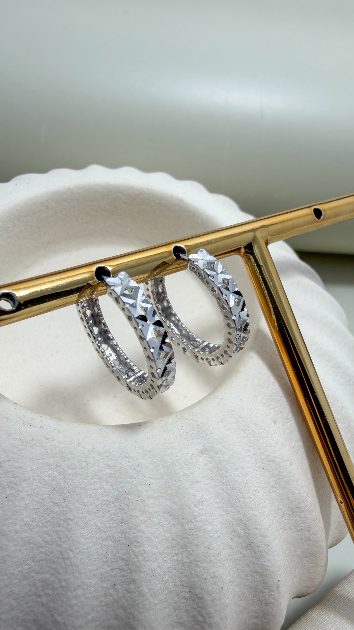 Luce Diamond Cut Hoops Sterling Silver - Velani Jewelry