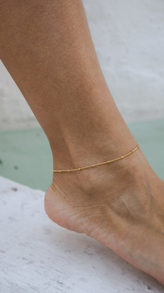 Velani Spaced Beaded Anklet