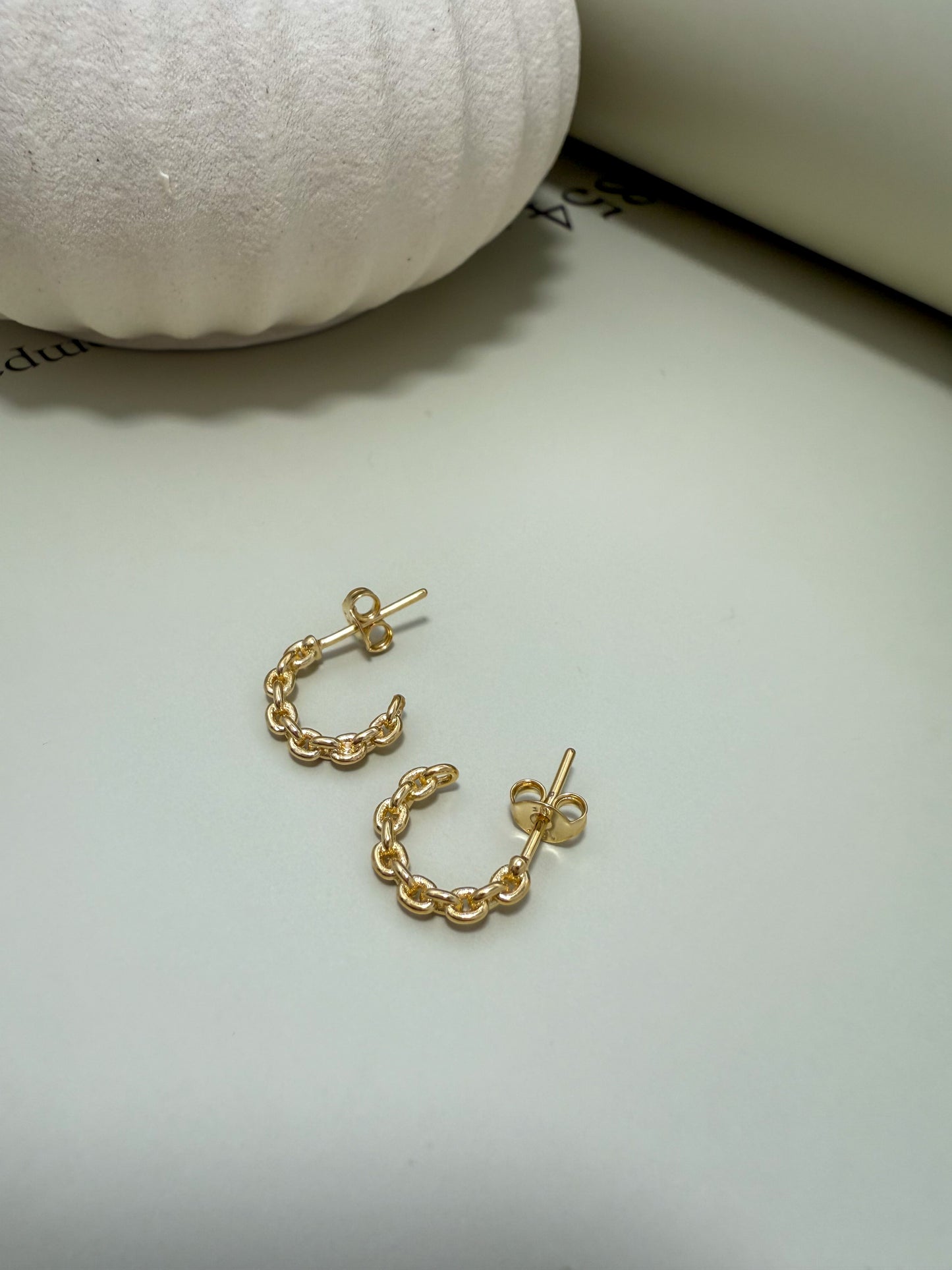 Velani Jewelry Cable Link C Hoop Earrings