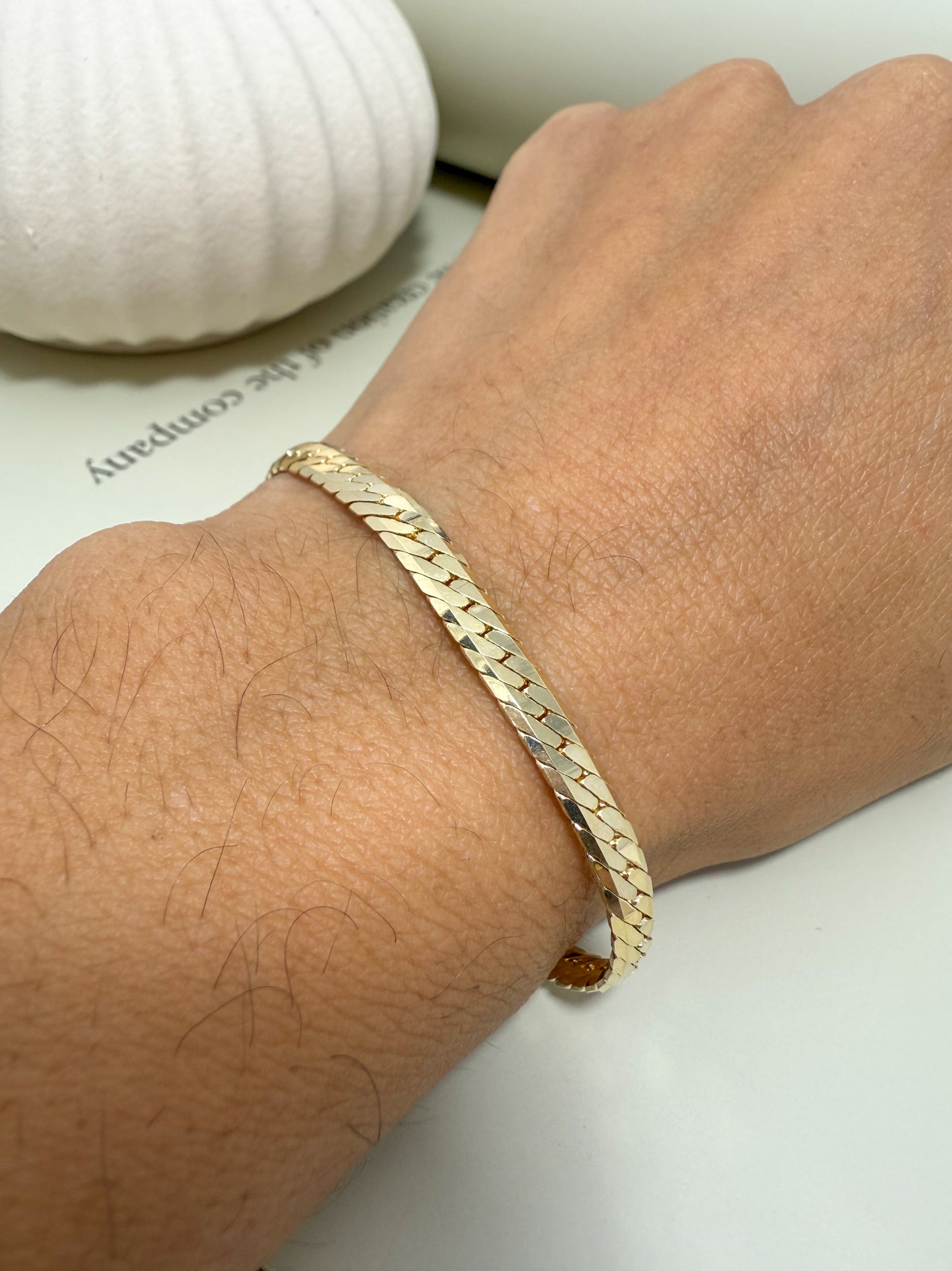 Velani Jewelry Diamond Cut Herringbone Bracelet