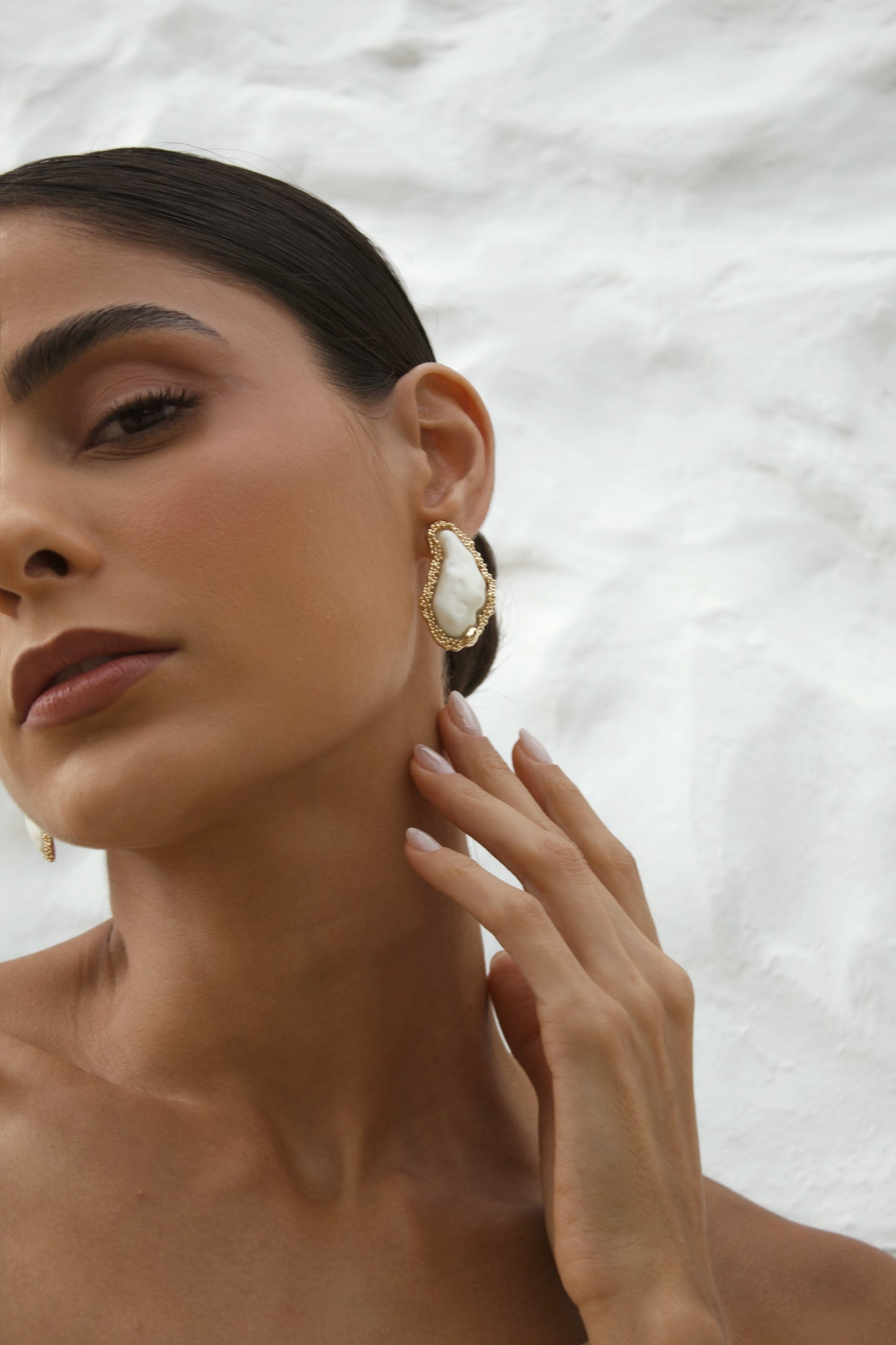 Velani Jewelry Organic Baroque Pearl Stud Earrings