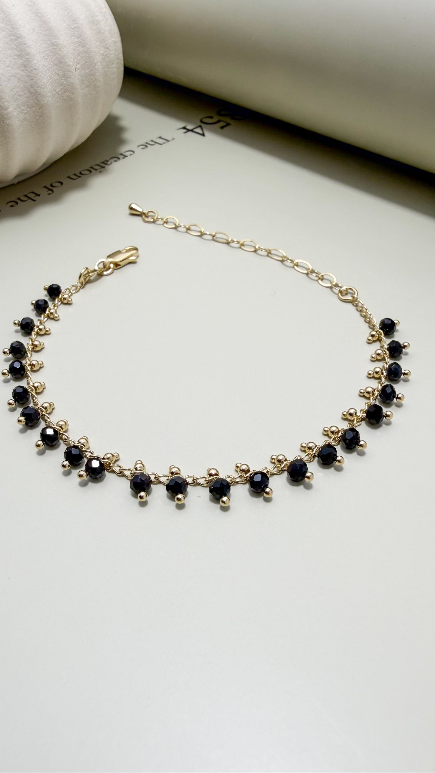 Velani Jewelry Black Beads Bracelet