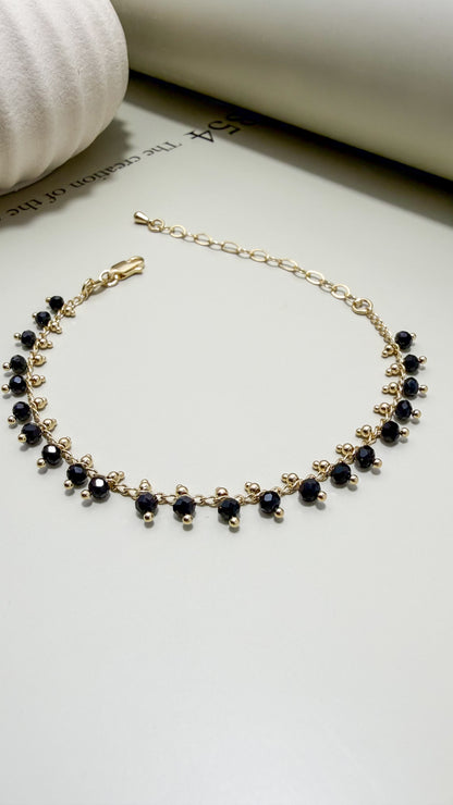 Velani Jewelry Black Beads Bracelet