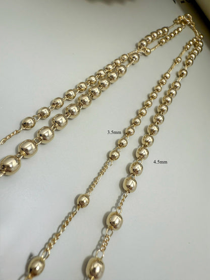 Velani Jewelry Big Beads Classic Rosary Necklace