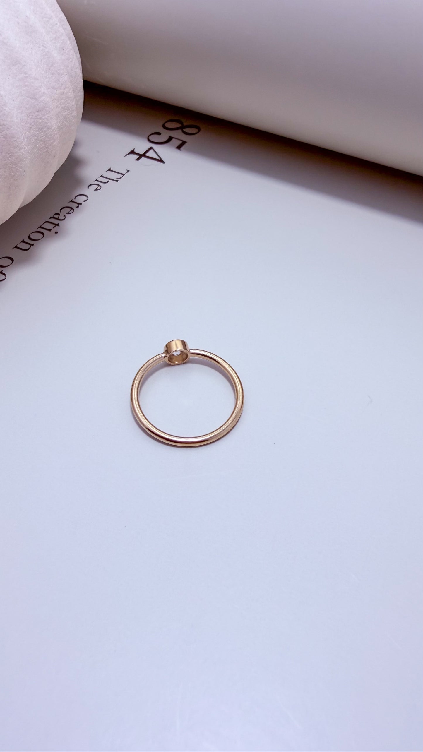 Velani Jewelry 4mm Diamond Bezel Ring - Gold Filled