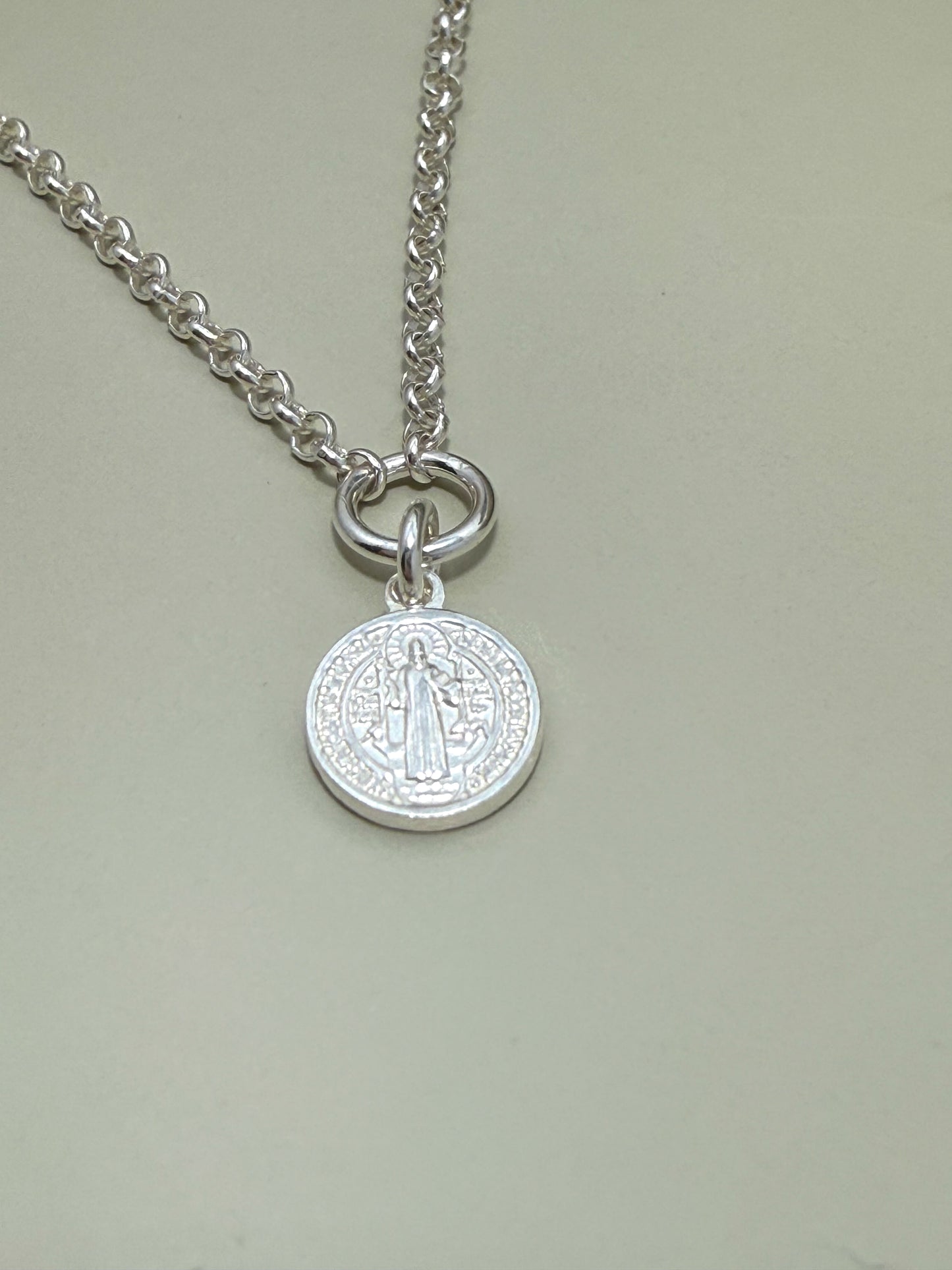Velani Jewelry Saint Benedict Coin Anklet – Sterling Silver