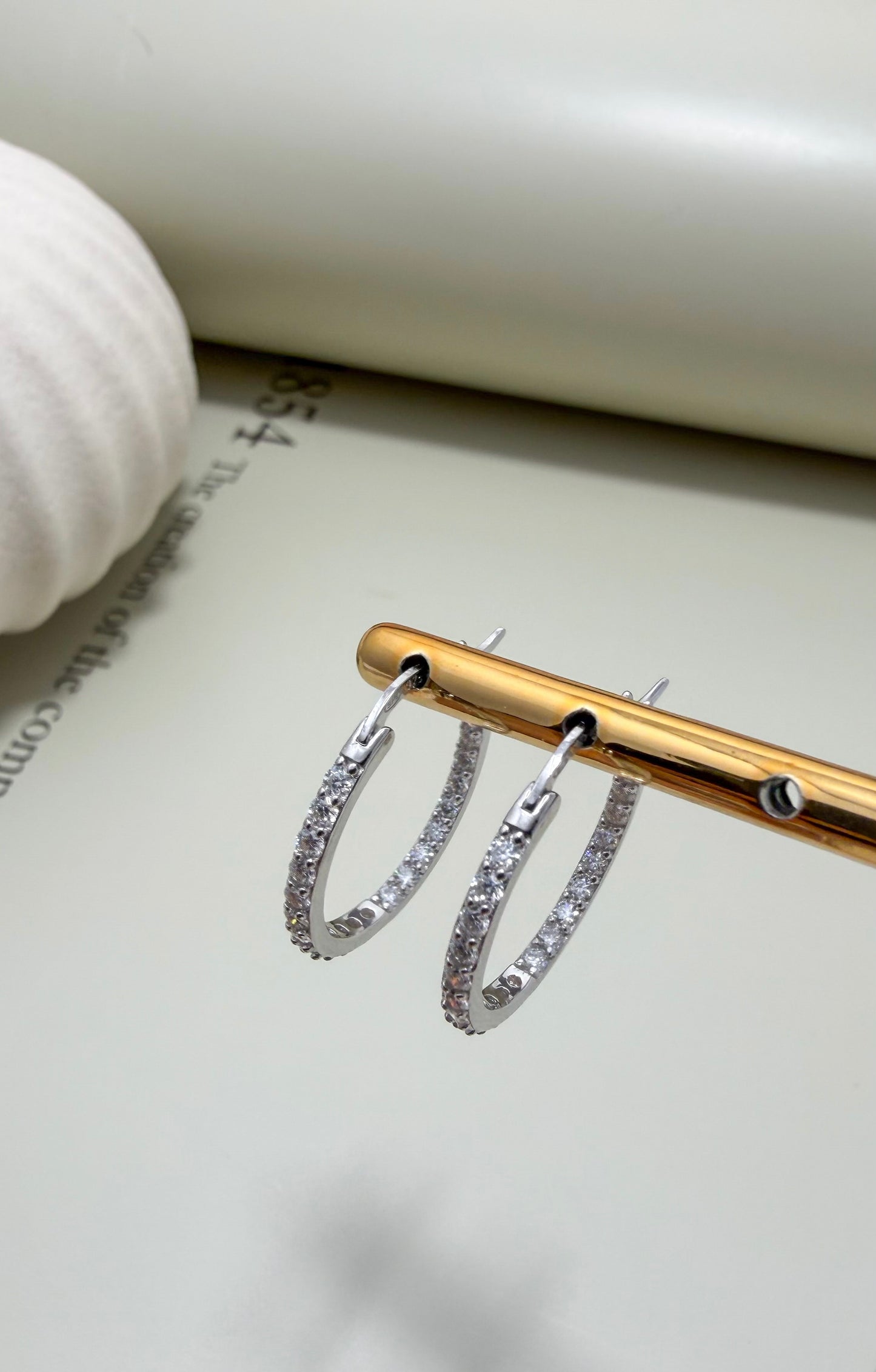 Velani Jewelry Moissanite Hoops - Sterling Silver