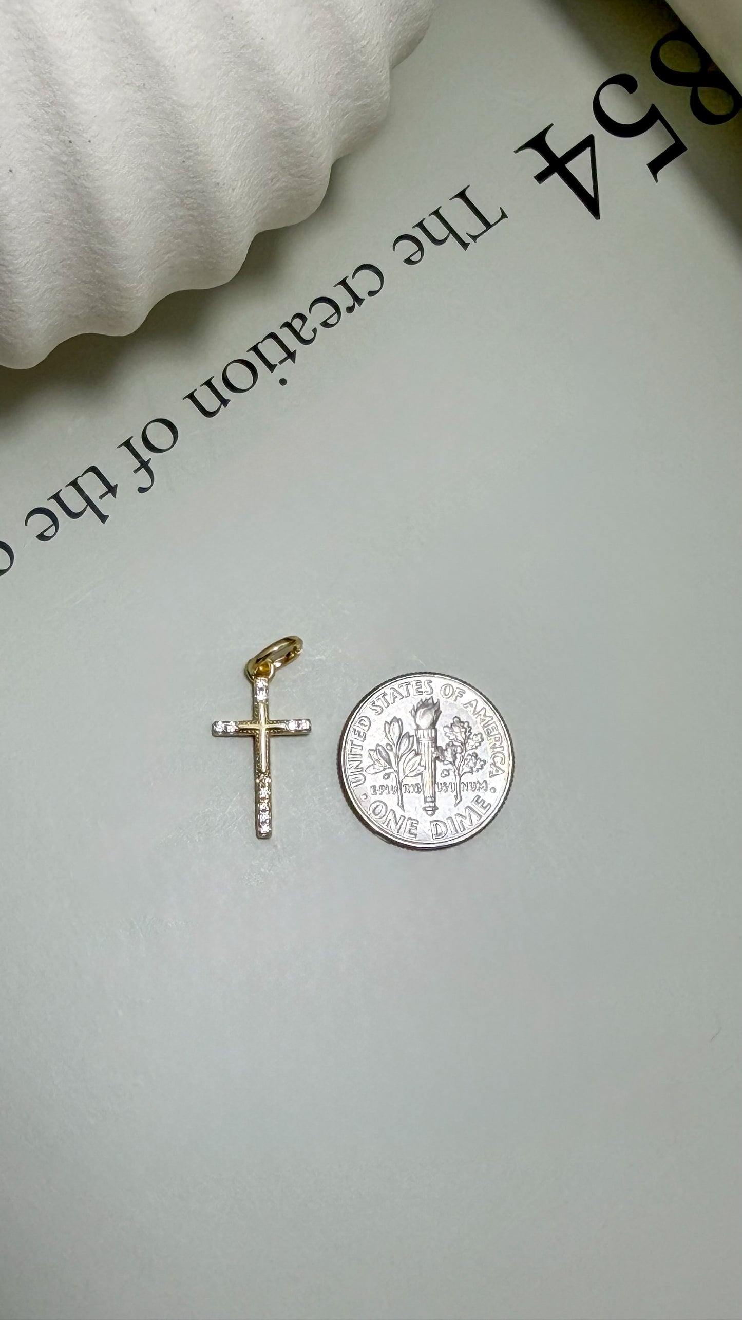 Divina Double Cross Pendant - Velani Jewelry