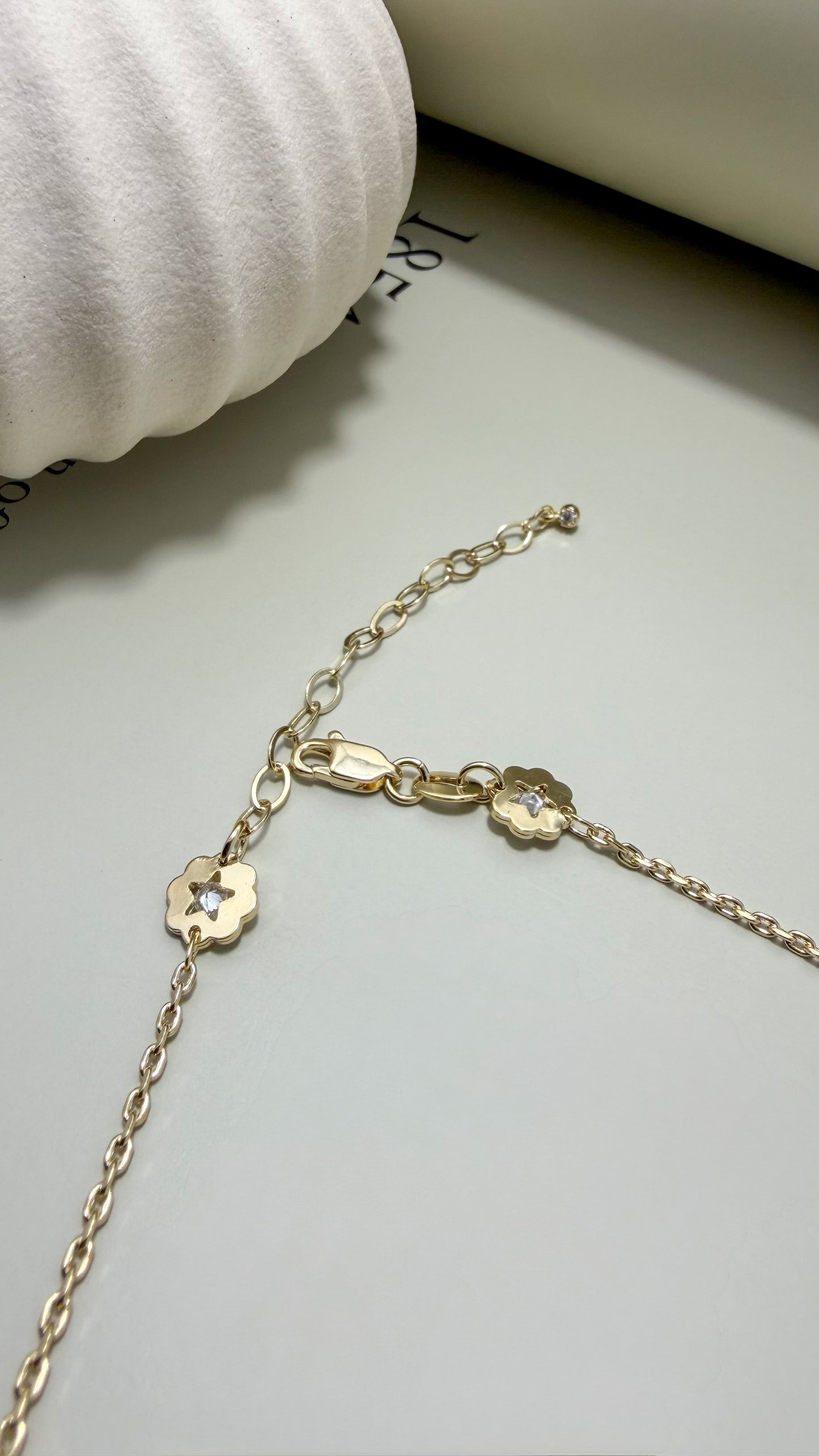 Flower and Star CZ Anklet – Velani Jewelry